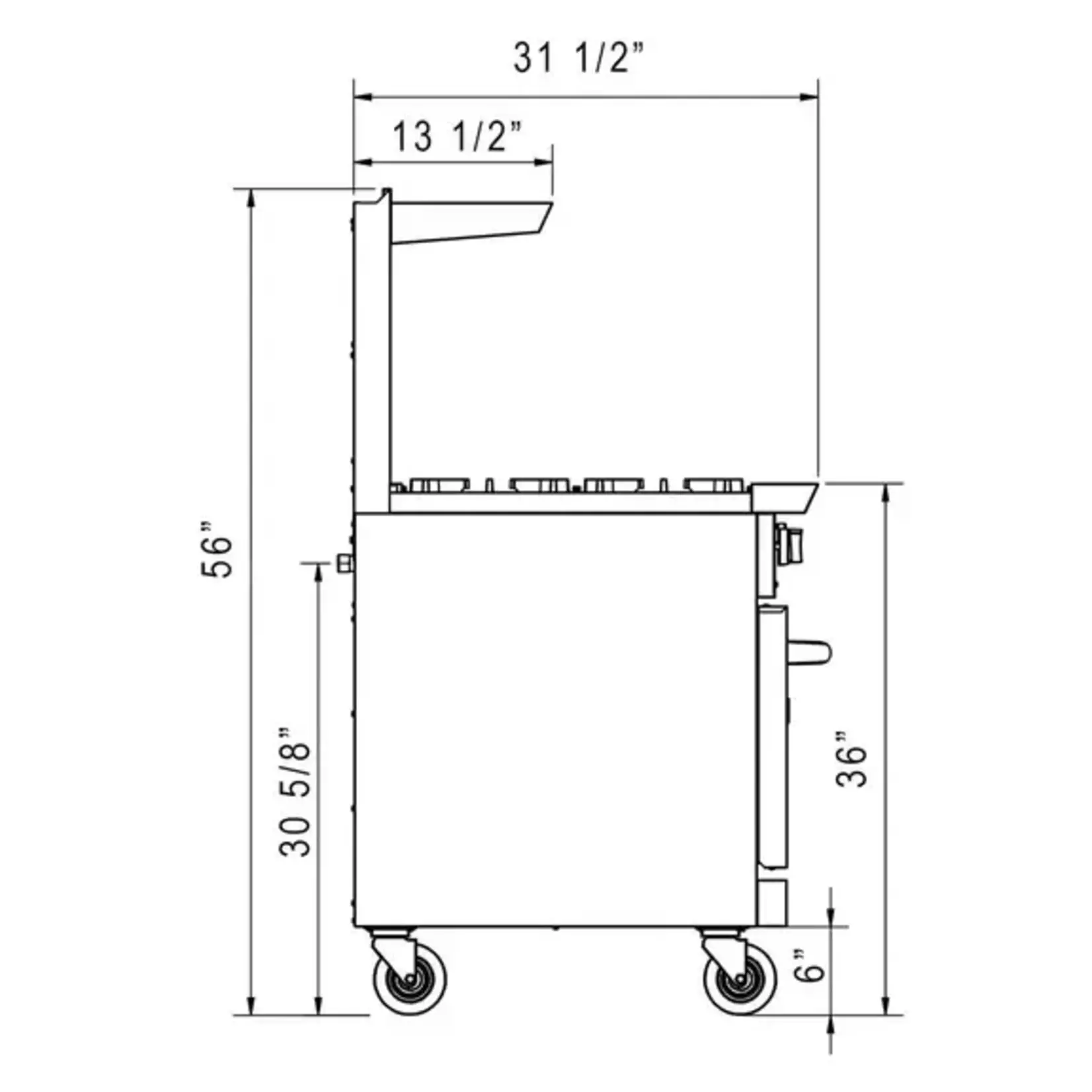 DUKERS DUKERS - 60" Gas Range with Ten (10) Open Burners