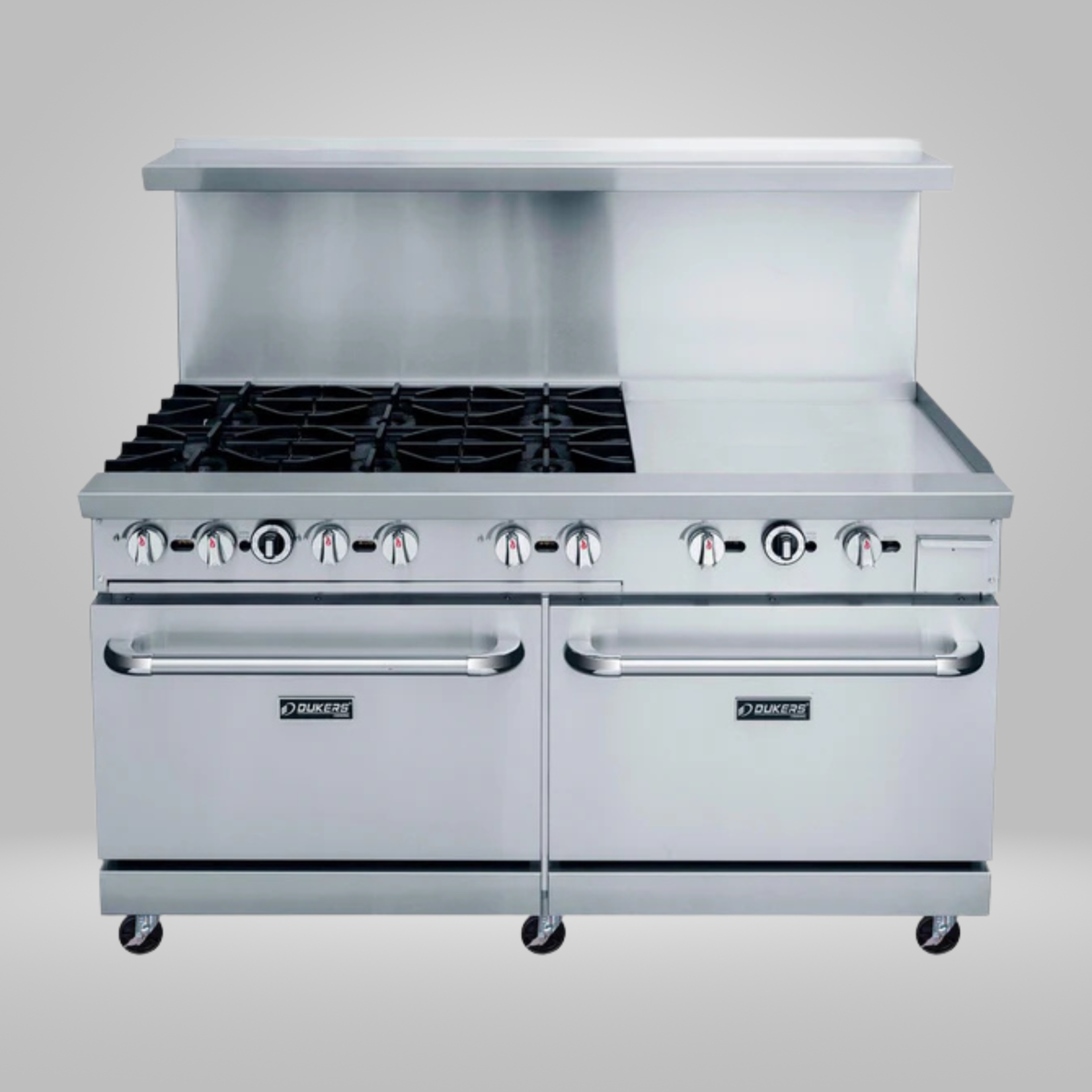 DUKERS DUKERS - 60" Gas Range with Six (6) Open Burners & 24" Griddle