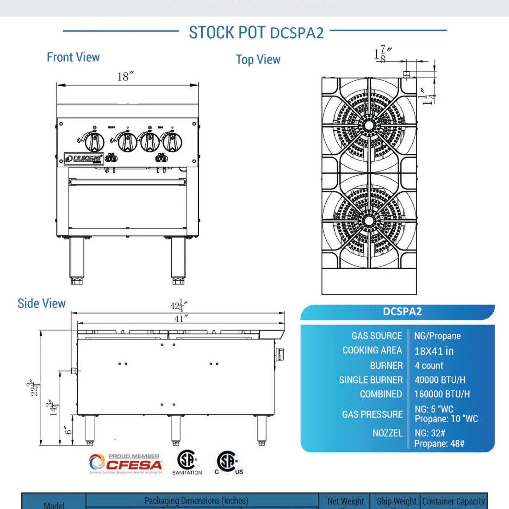 DUKERS DUKERS - Stock Pot Range