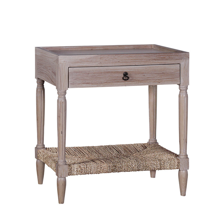 Beyond Borders Philipe Side Table- Weathered White