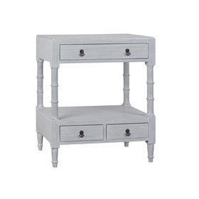 Beyond Borders Jenna Nightstand- Gray Skies White Wash
