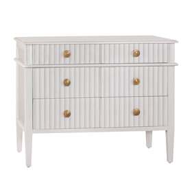 Atelier Home Madison Six Drawer Chest- Monument White