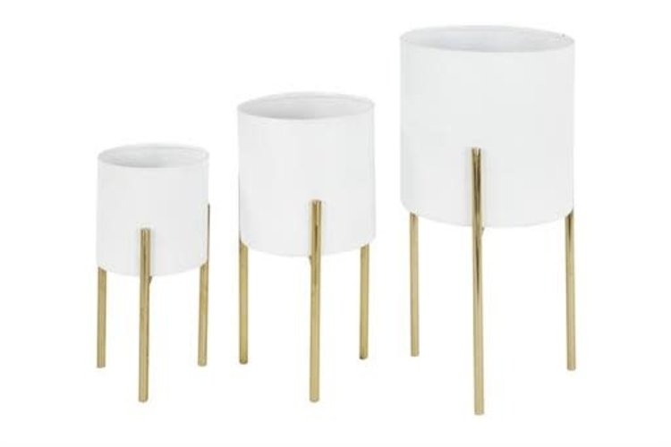 Metal White Planter
