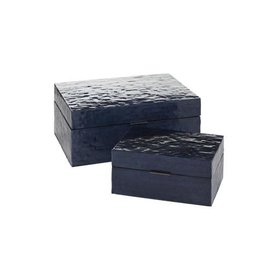 Mother of Pearl Wooden Blue Box