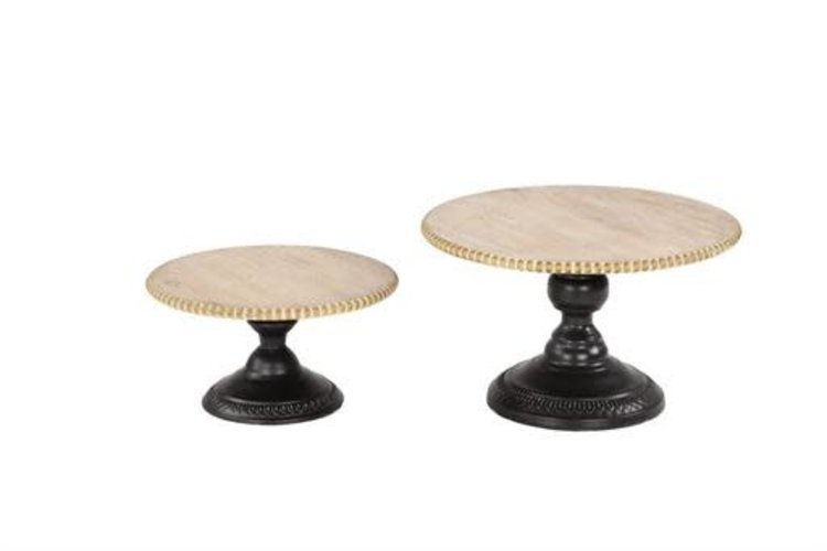 Wood & Metal Tray Stand