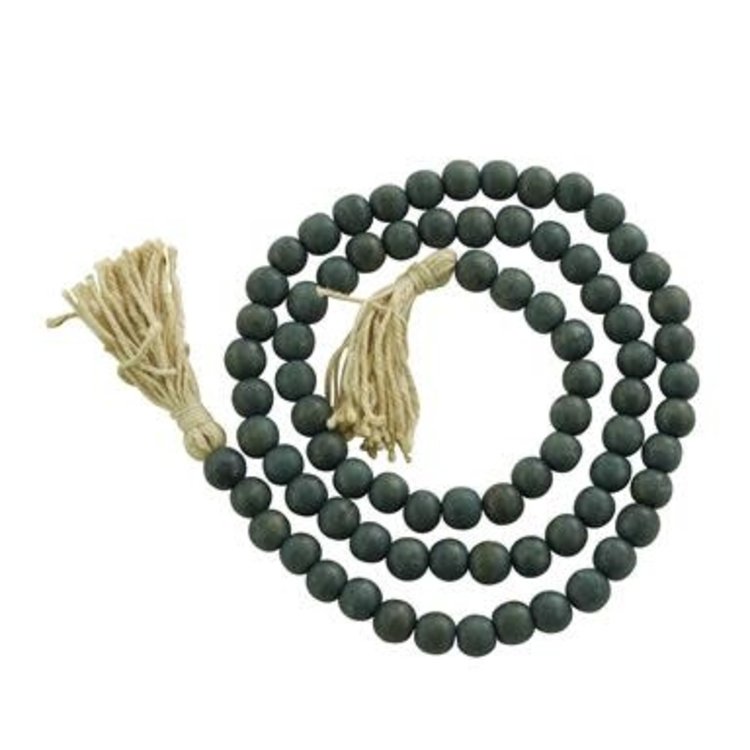 Wood Bead Garland Green