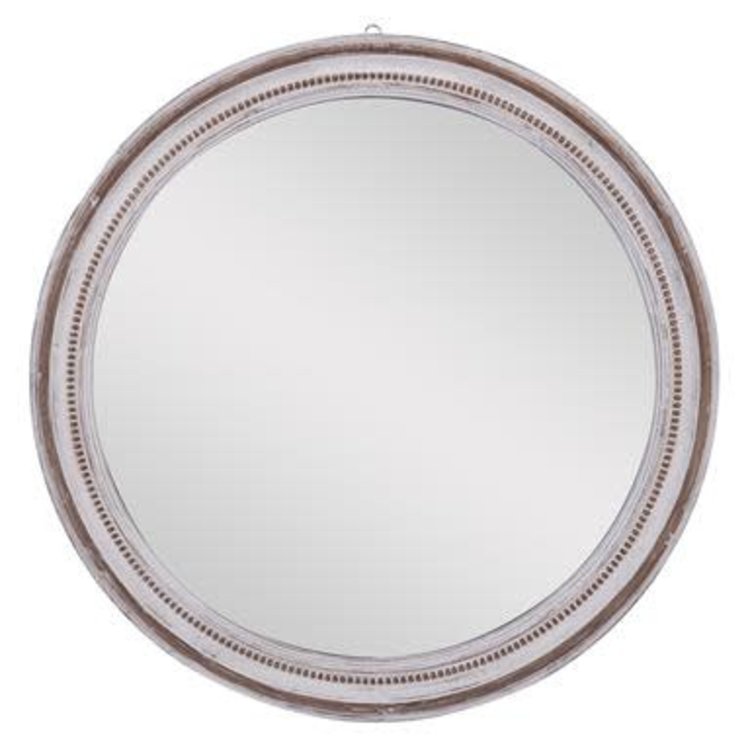Wooden Round Wall Mirror