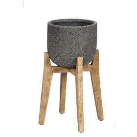 Tall Patio Round Standing Pot