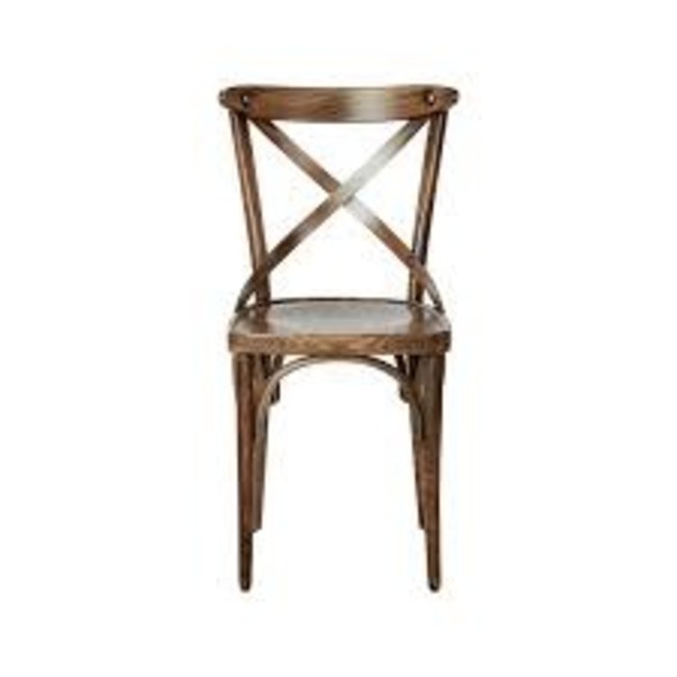 Brody X-Back Side Chair- Brown Wash