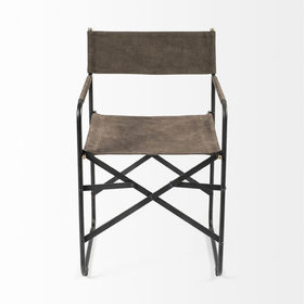 Direttore Brown/Gray Suede Dining Chair