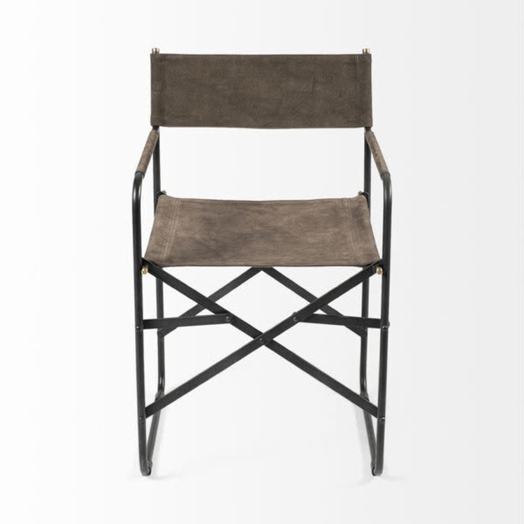 Direttore Brown/Gray Suede Dining Chair