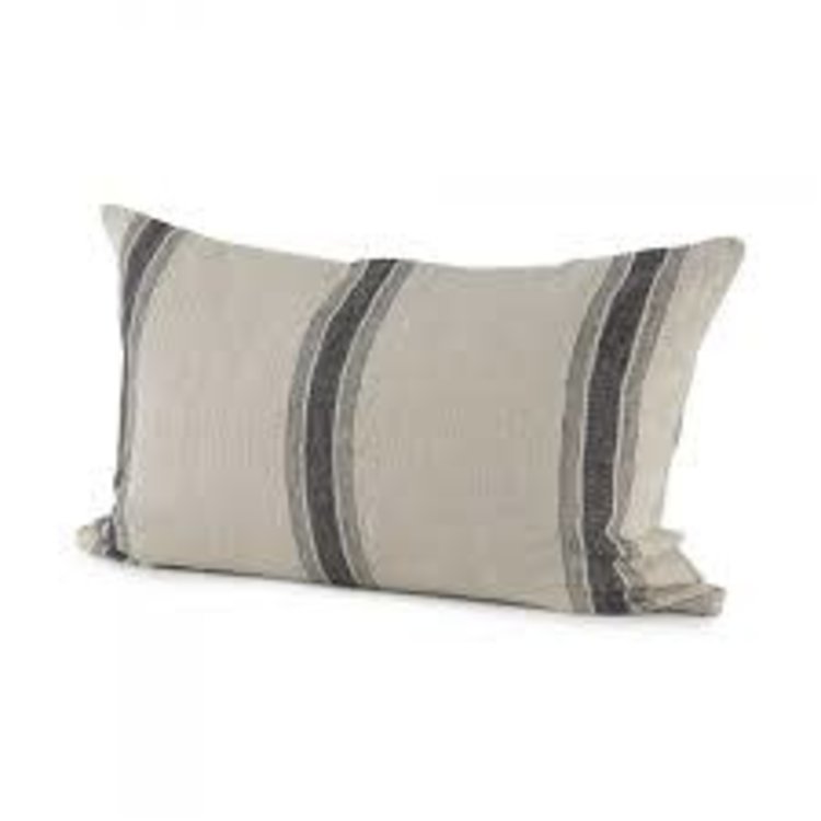 Hattie Beige and Black Striped Pillow