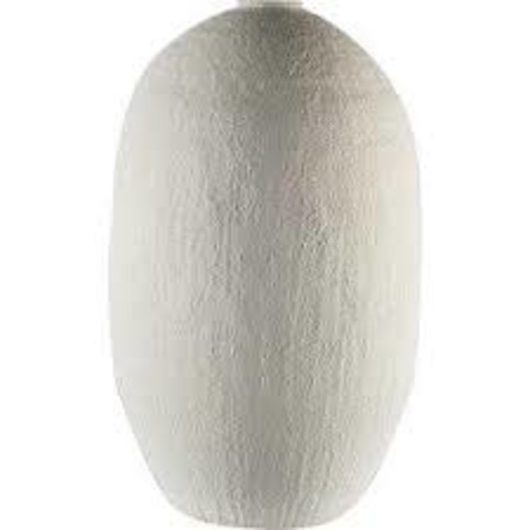 Karakum II Large White Textured Ceramic Vase