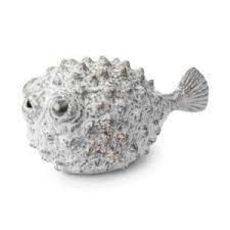 Spike 1 White Ceramic Puffer Fish