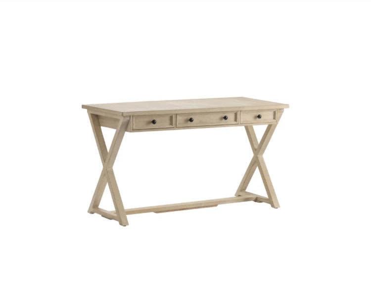 Bengal Manor Acacia Wood White Wash 3 Drawer Desk
