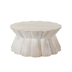 Beyond Borders Connie Coffee Table- White Wash Sand Blasted