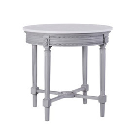 Beyond Borders Julia Marble Top Entry Table Misty Gray