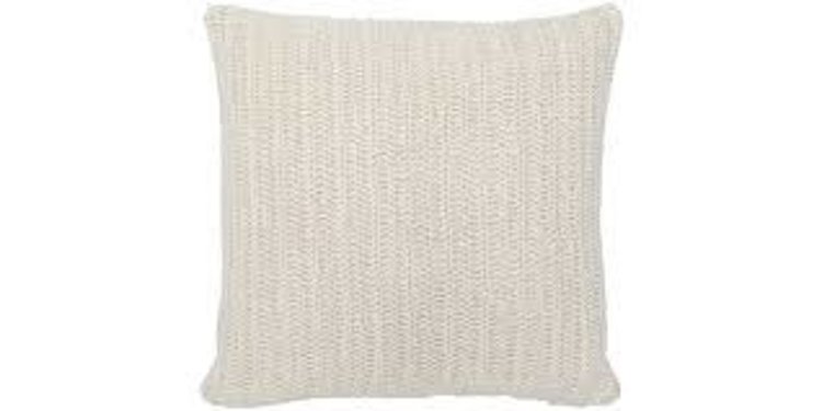 Solid Macie Ivory Pillow, 22" x 22"