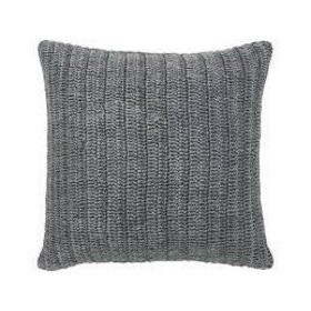 Solid Macie Stone Gray Pillow, 22" x 22"
