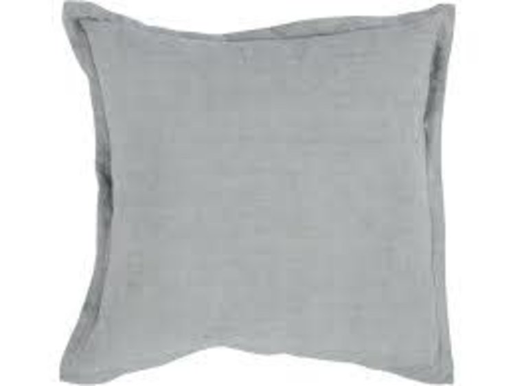 Solid Solstice Gray Pillow, 22" x 22"