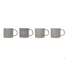 Debossed Stoneware Mug