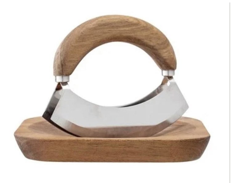 Mezzaluna with Cutting Board