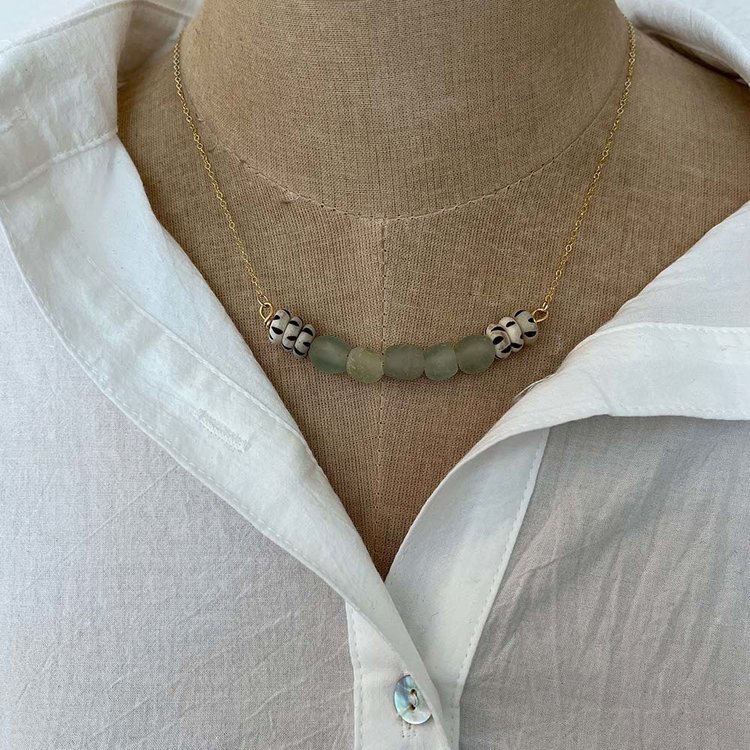 Bone and Glass Necklace