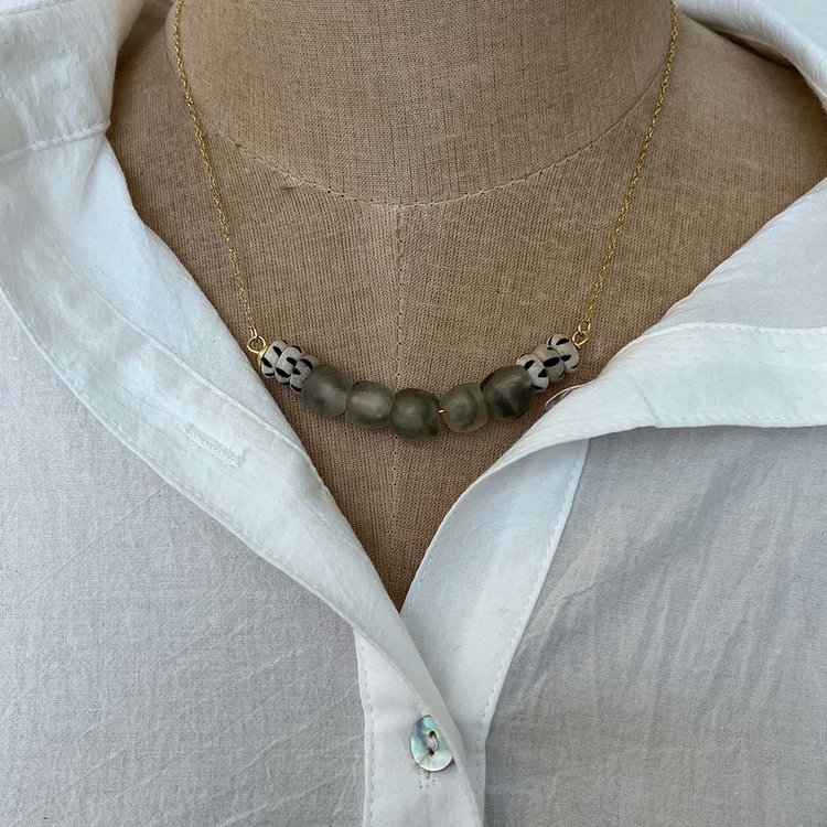 Bone and Glass Necklace