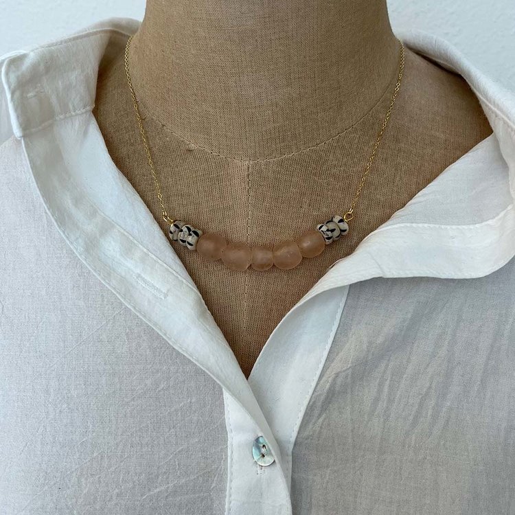 Bone and Glass Necklace