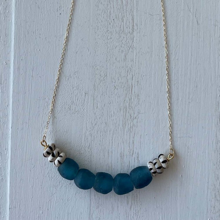 Bone and Glass Necklace