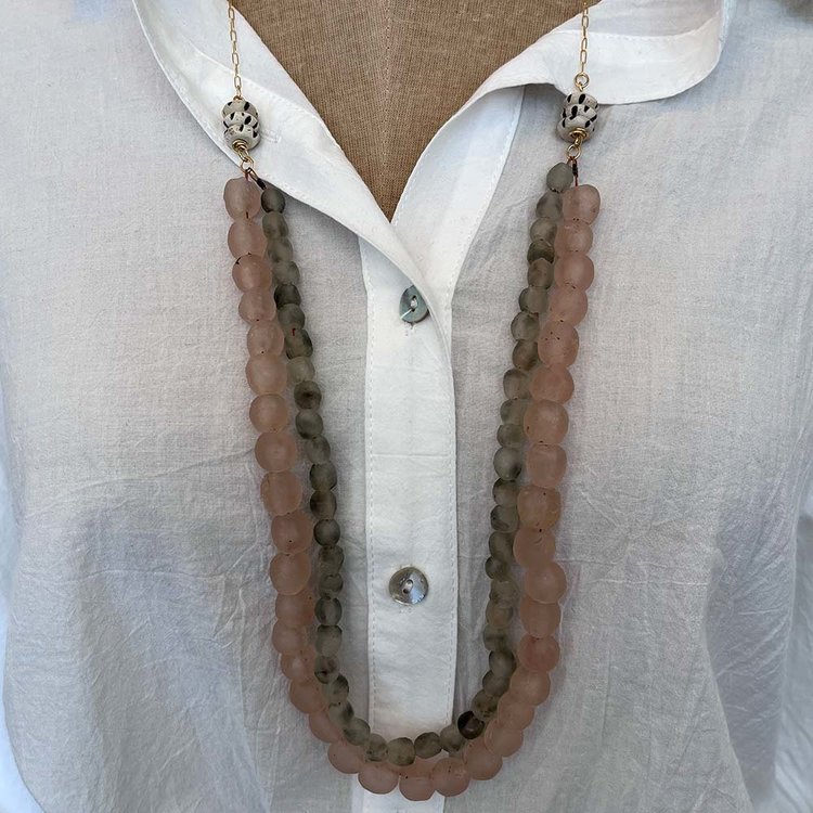 Layered Glass Necklace