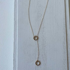 Organic Ring Lariat Necklace