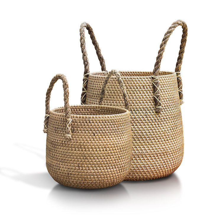 Beyond Borders Pear Basket with Jute Handles
