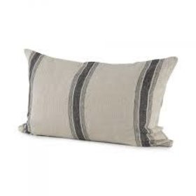 Hattie Beige and Black Striped Pillow