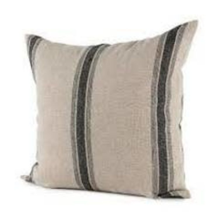 Hattie Beige and Black Striped Pillow