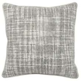 Brax Gray/Ivory Pillow, 22" x 22"