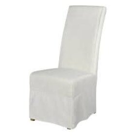 Long Parson Chair Slip Cover White