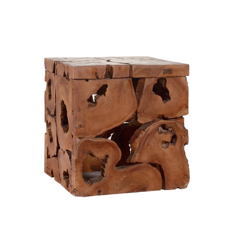 Beyond Borders Sliced Teak Side Table