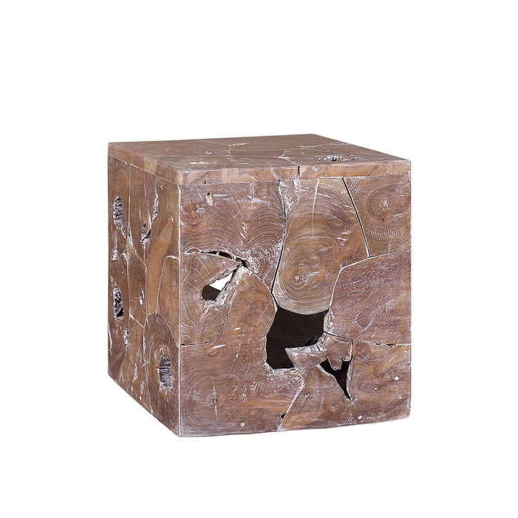 Beyond Borders Sliced Teak Side Table