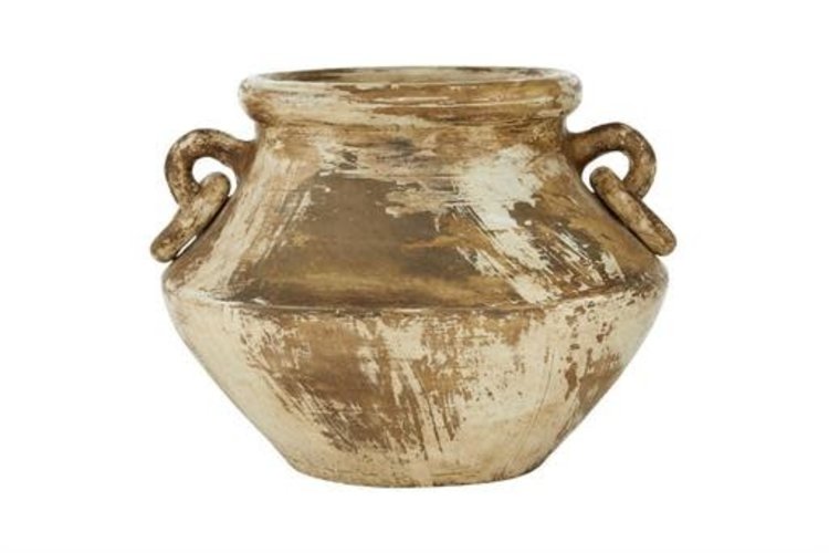 Beige Ceramic Farmhouse Vase
