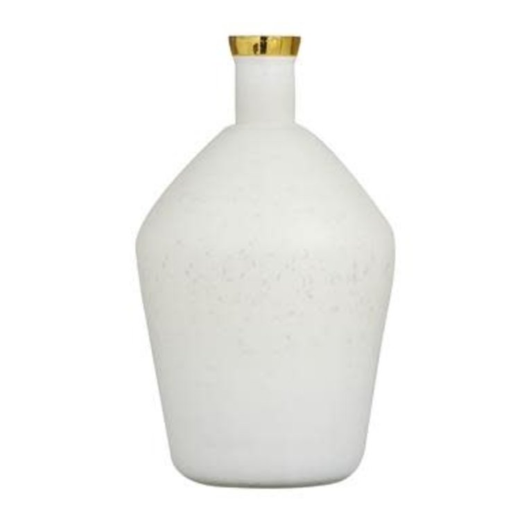White Glass Glam Vase