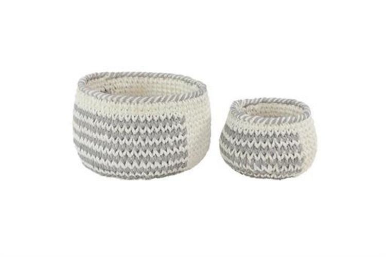 Grey Bohemian Storage Basket