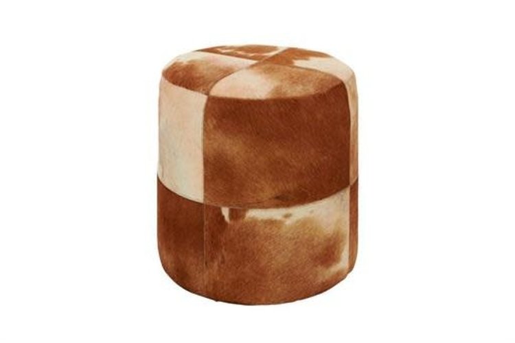 Brown Hide Stool