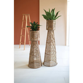 Seagrass and Iron Planter Tower