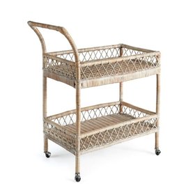 Burma Rattan Bar Cart