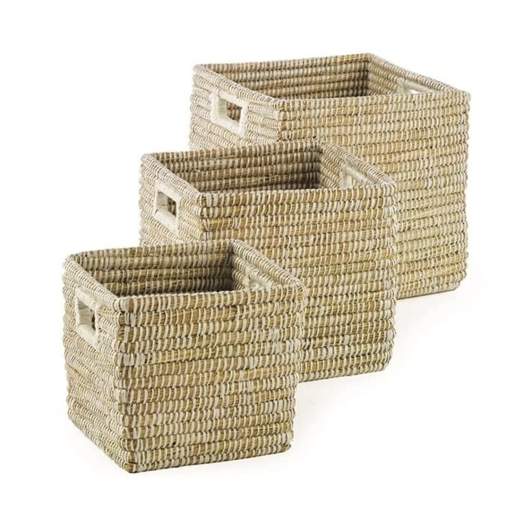 Rivergrass Square Baskets with Handles