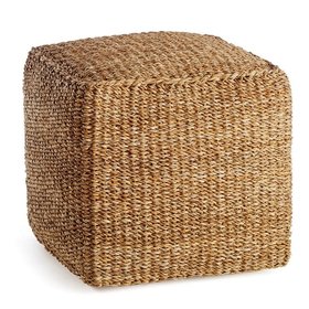 Seagrass Square Pouf