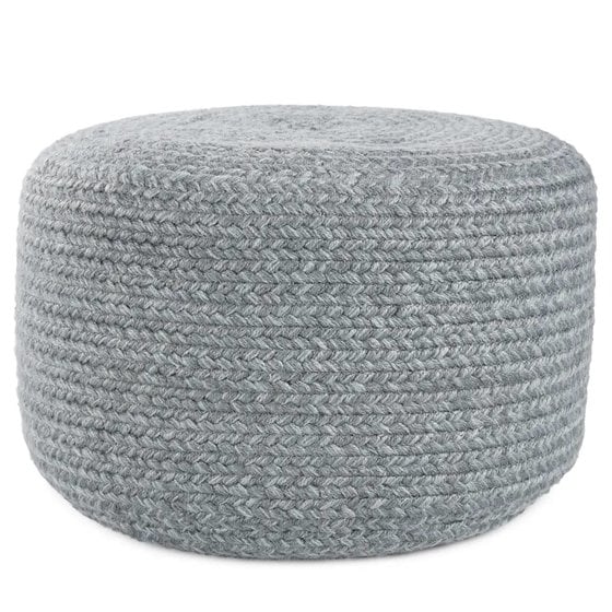 Pouf Quadrato Debbie Grigio in Poliestere - FloralGarden