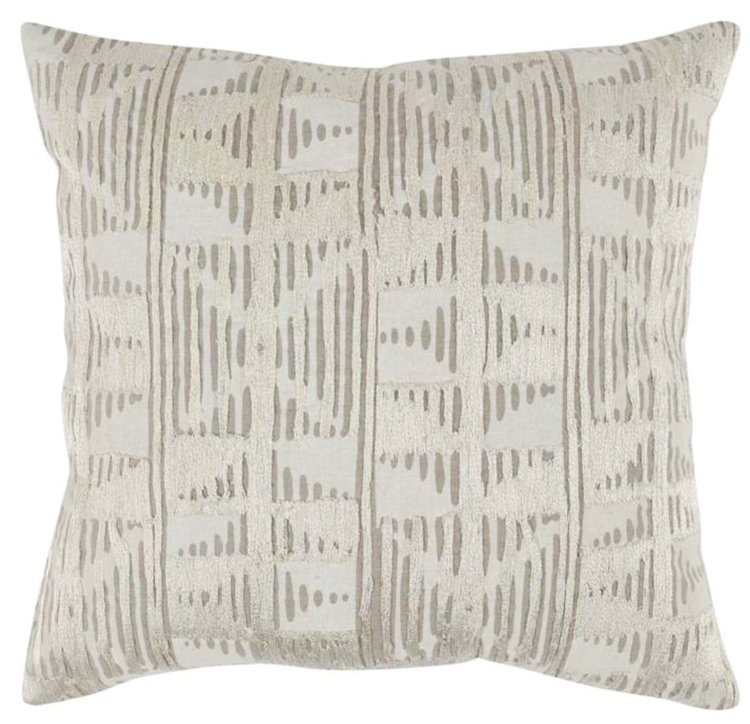 Roth Natural/Ivory Pillow, 20" x 20"