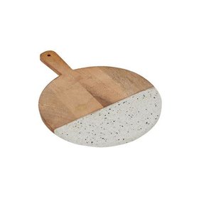 Round Terracotta Wooden Chopping Board